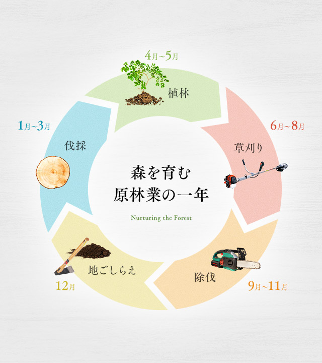 森を育む原林業の一年